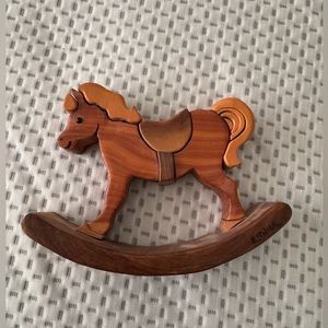 Rocking horse decoration for wall or dresser